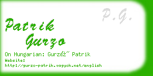 patrik gurzo business card